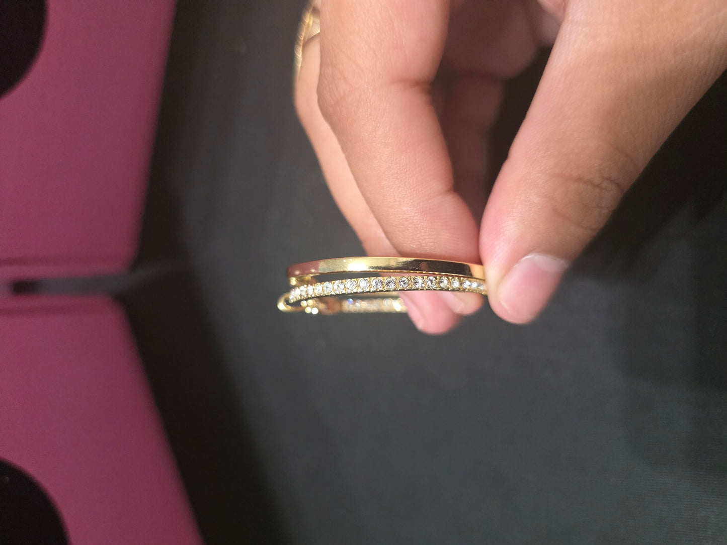Gold Lanchs With Crystals and Minimalist Wedding