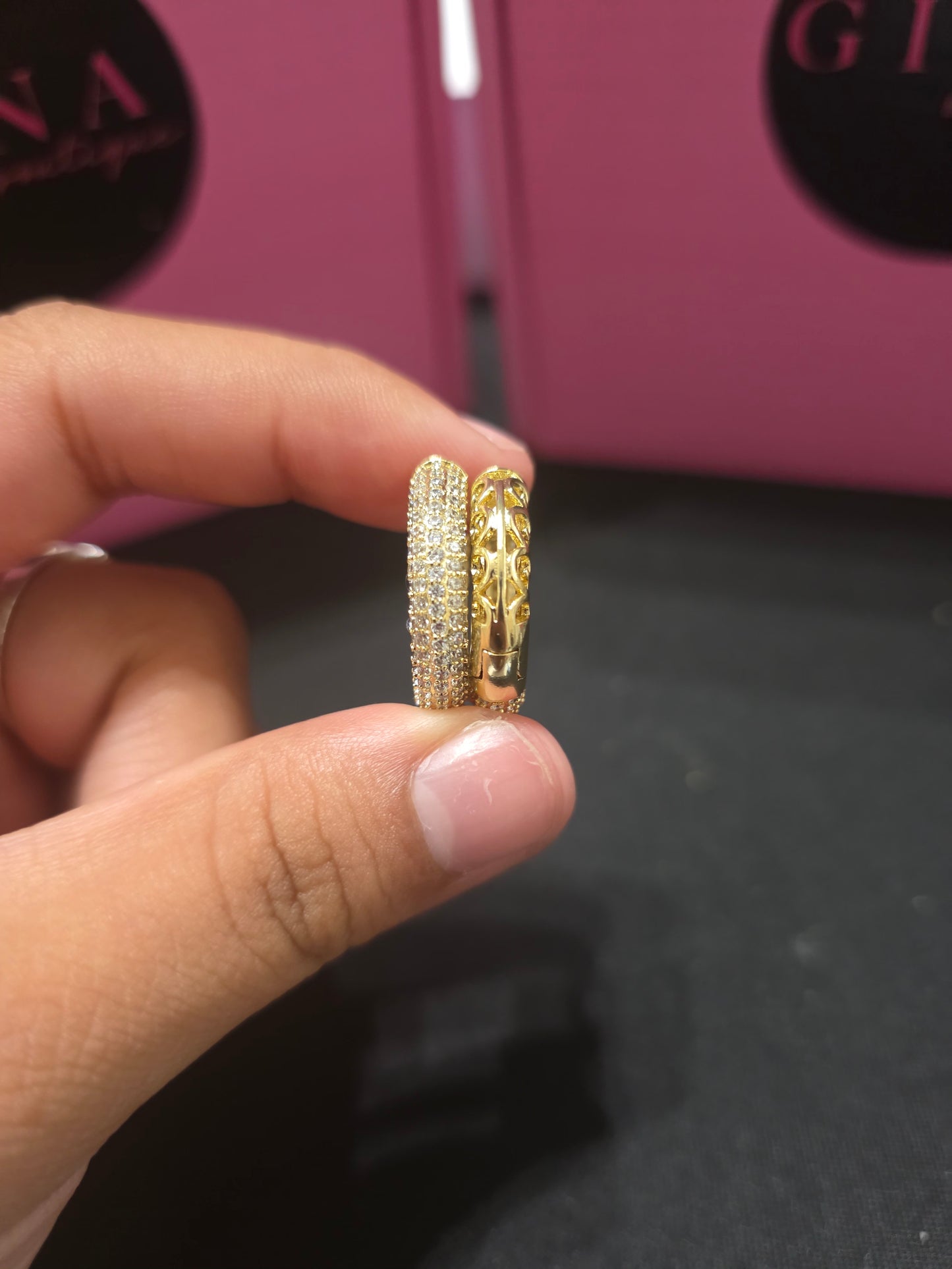 20mm Gold Huggie Hoop Earrings