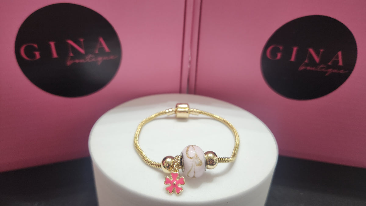 Pandora Pink Flower Bracelet