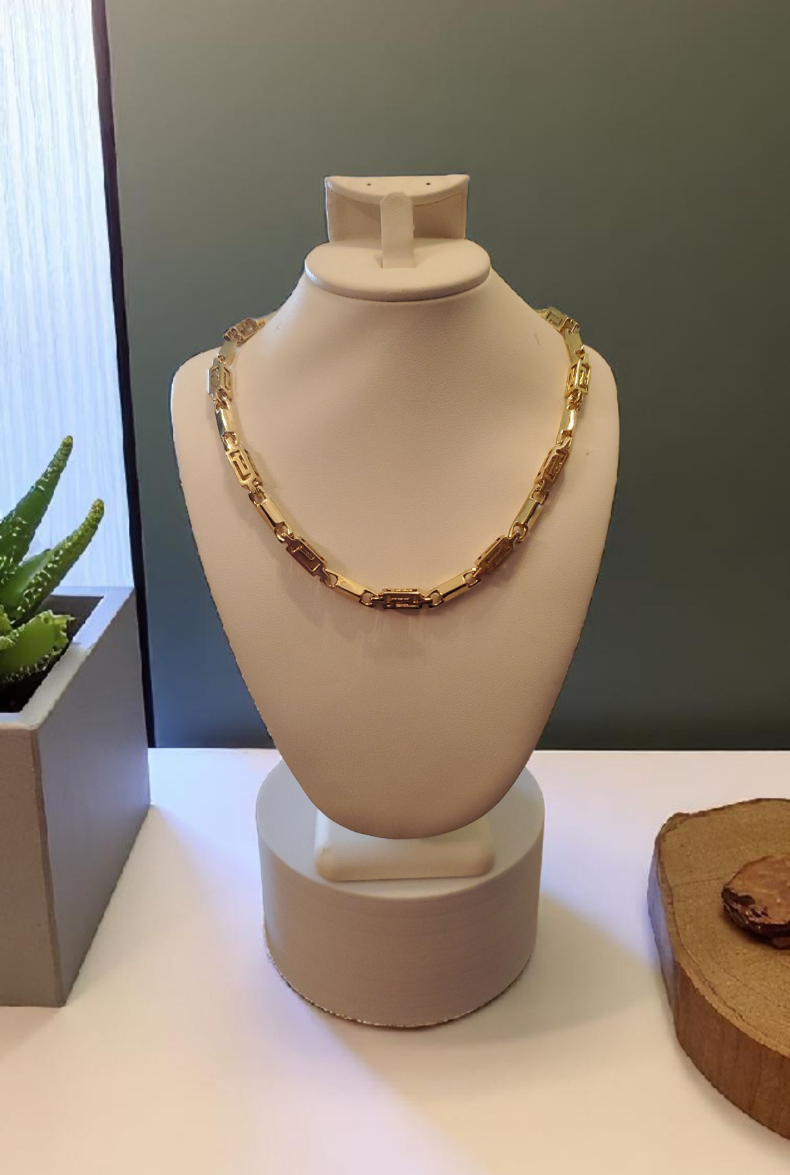 60cm Greek Key Chain for Men