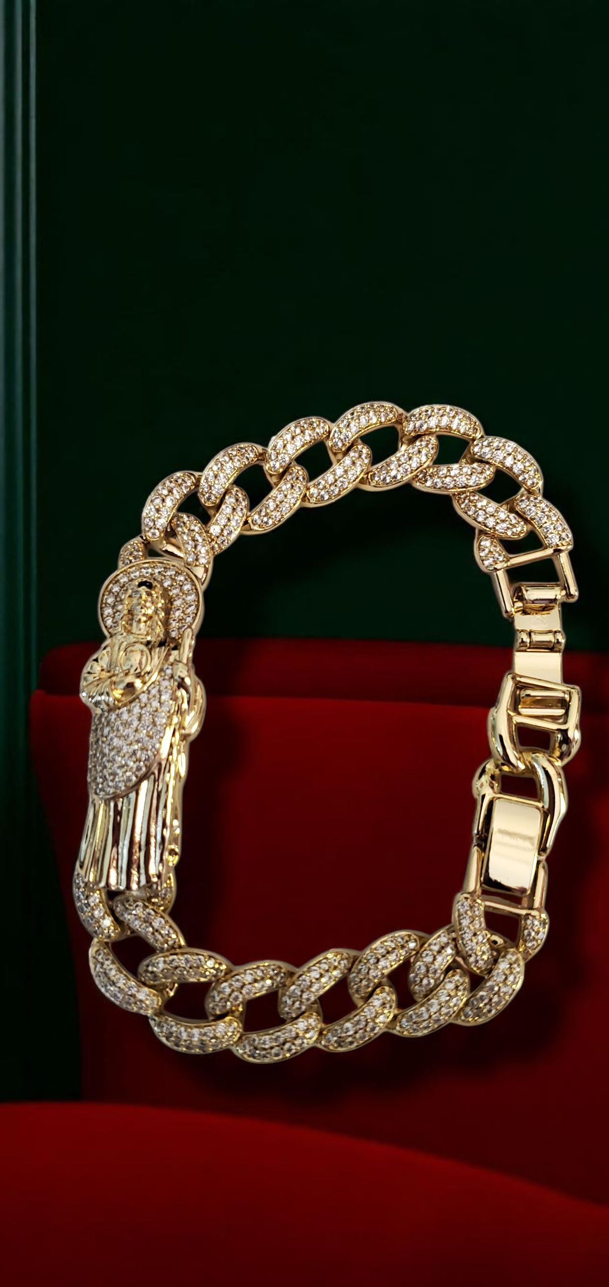 Rhinestone Saint Jude Bracelet