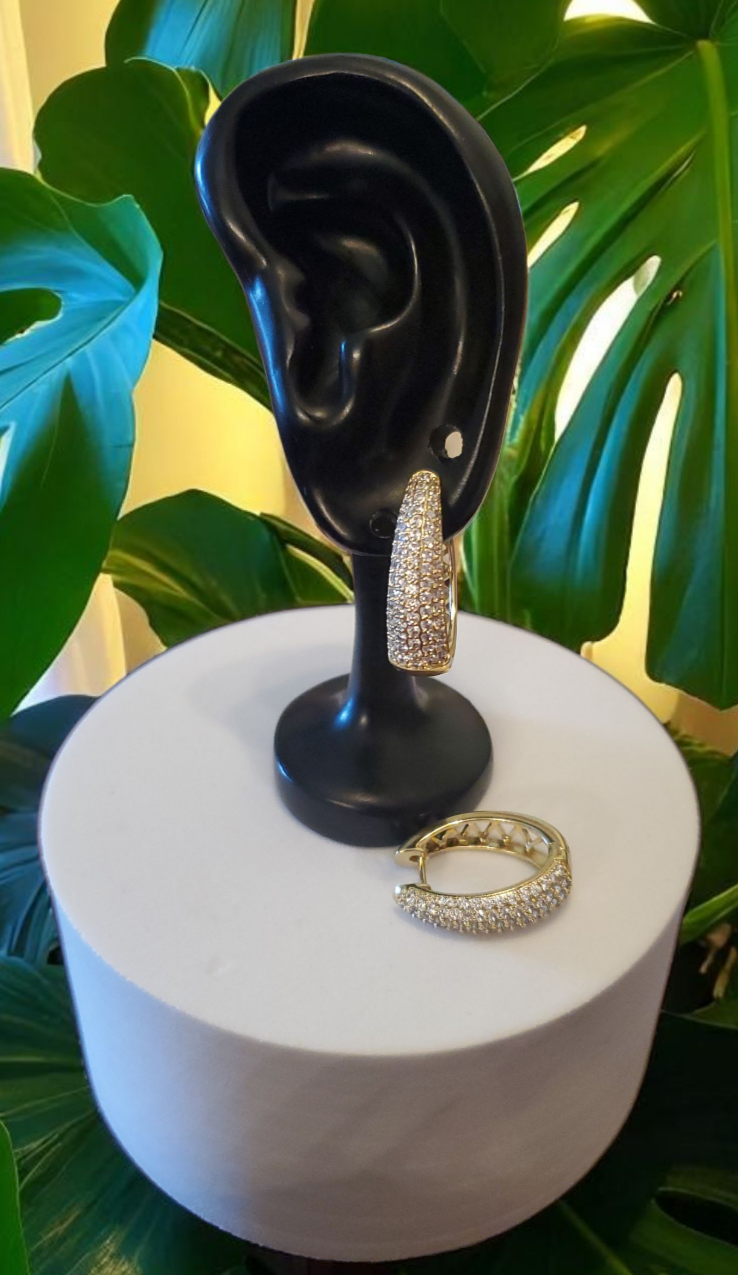 Gemmed Hoop Earrings