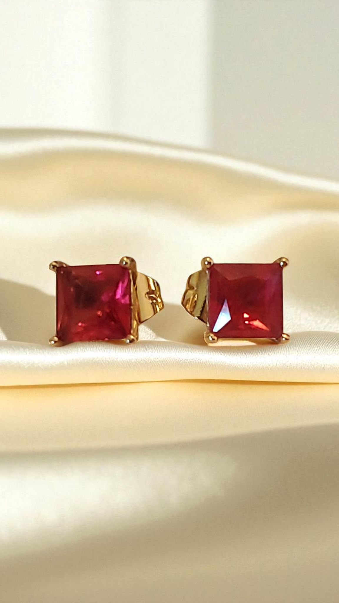 Mini Square Zircon Earrings
