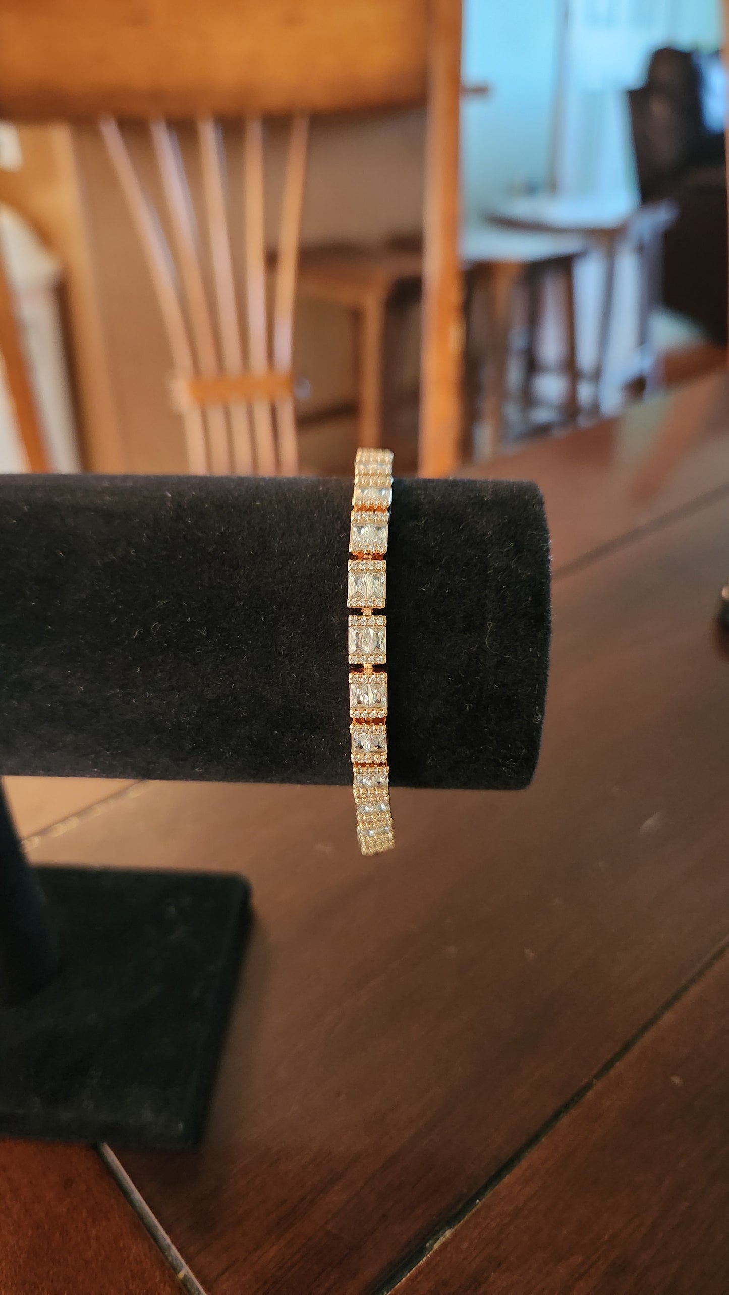Rose Gold Segmented Column Bracelet