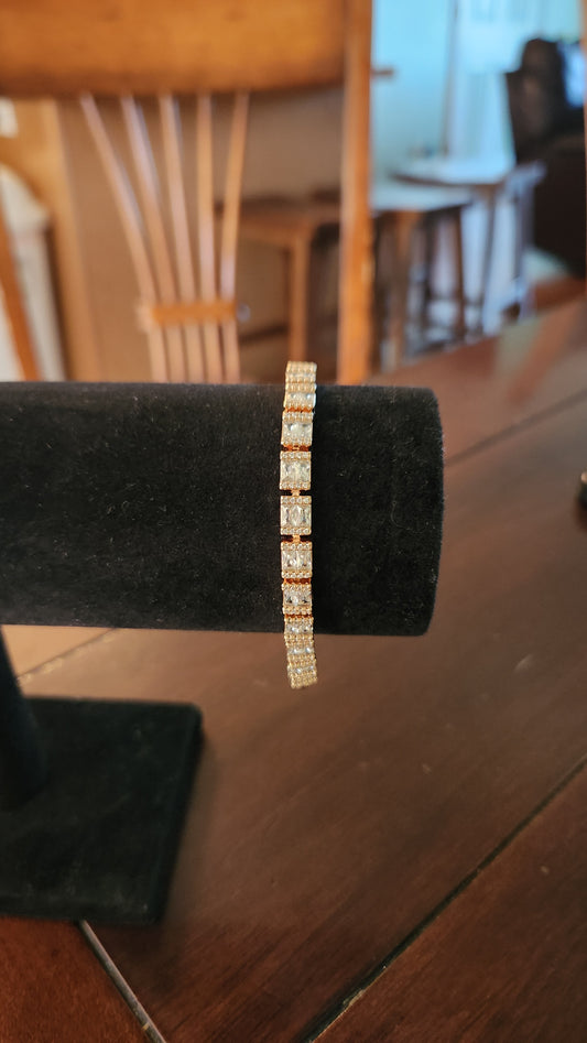 Rose Gold Segmented Column Bracelet