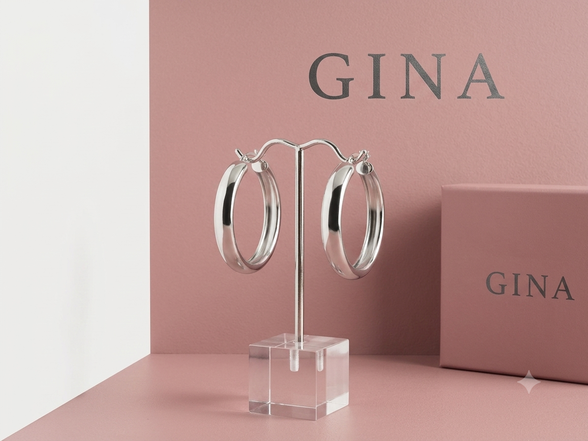 Silver Hoops-Anchos