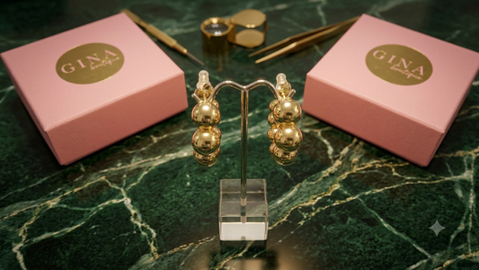 Golden sphere cluster hoops