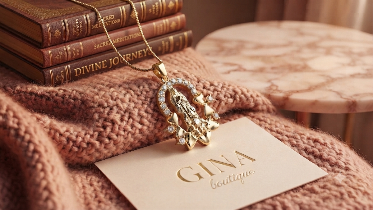 Radiant guadalupe halo necklace