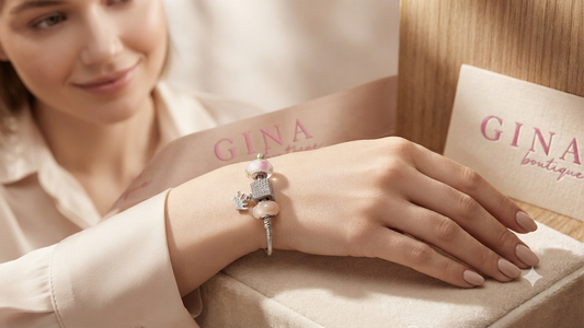 Pandora Pink and White Crown Bracelet