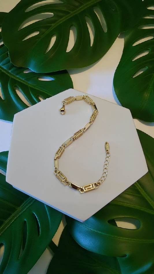 19cm Greek Key Bracelet for Men