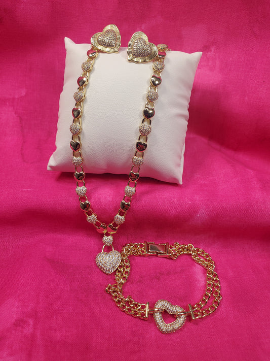 Set de Corazones  en estilo Cubano
