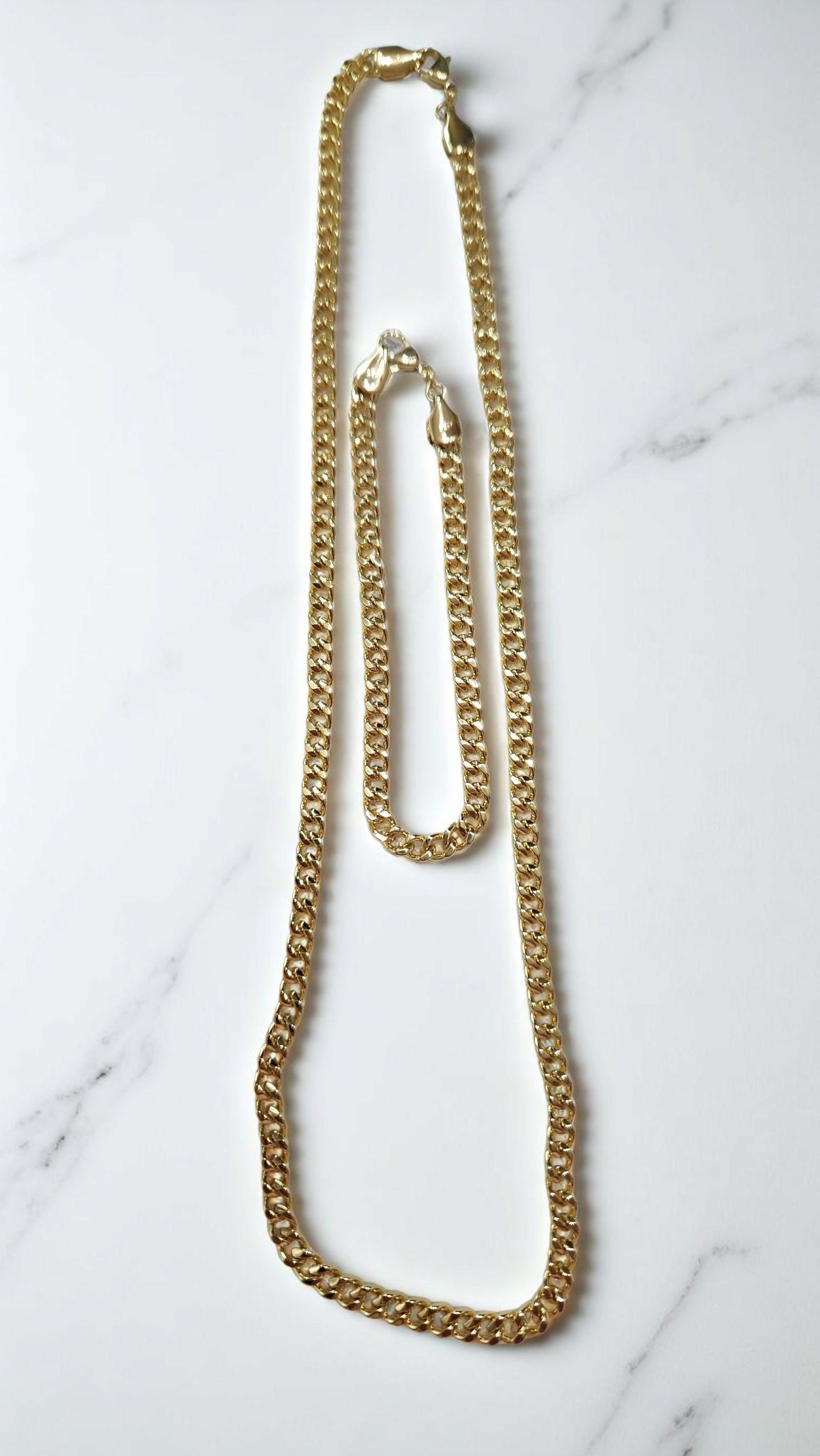 Cuban Link Chain Set 50cm