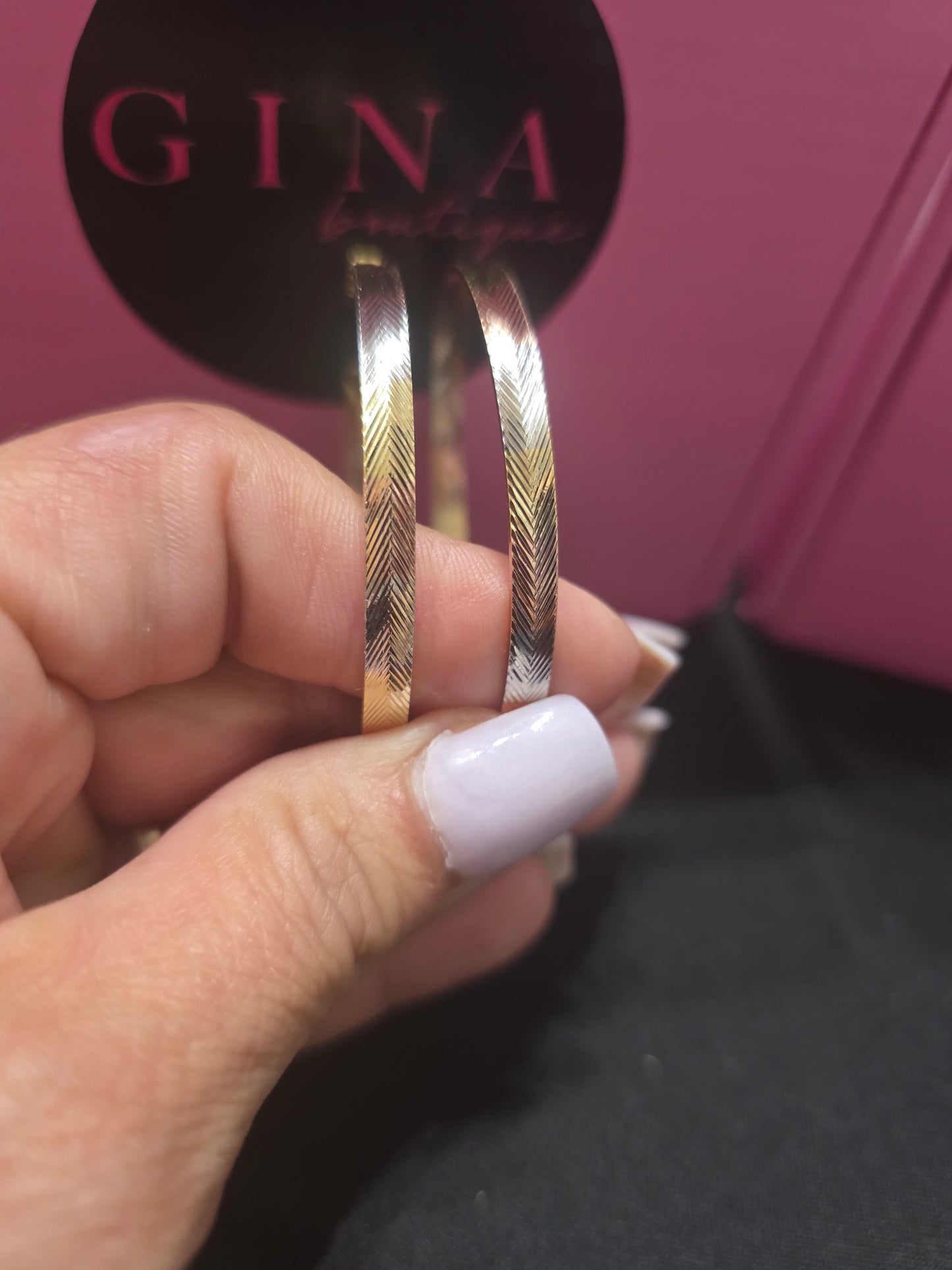 Three colors- Hoop earrings