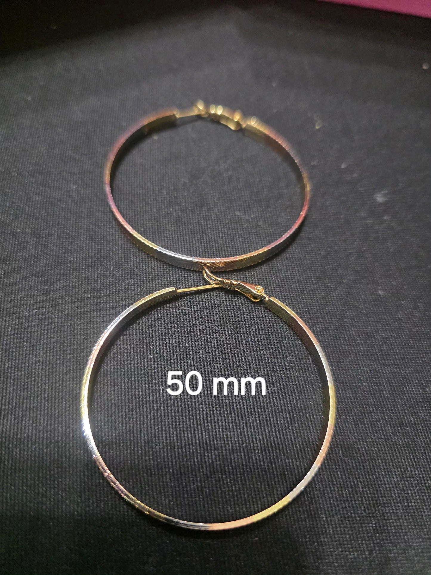 Three colors- Hoop earrings