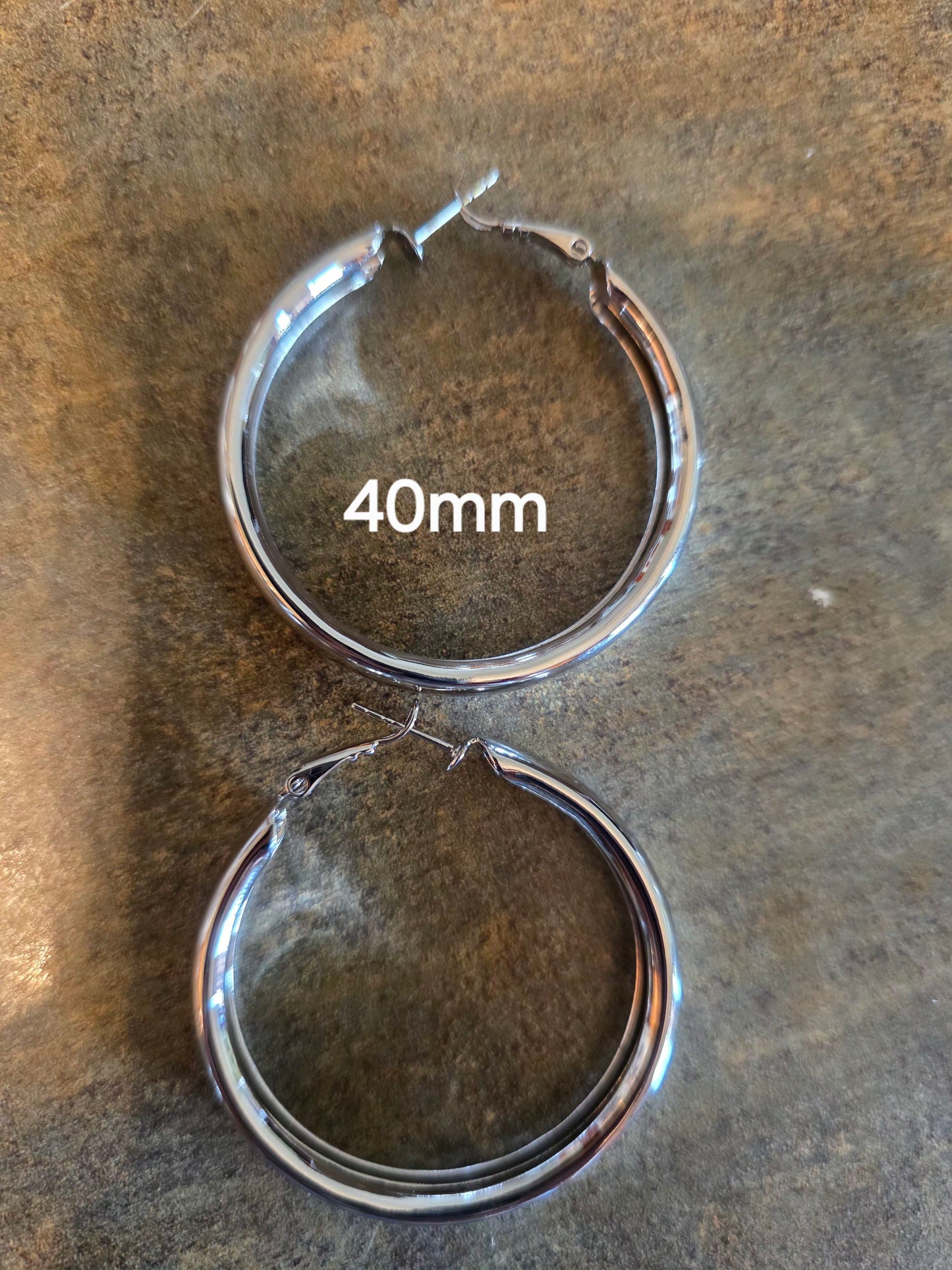 Silver Hoops-Anchos