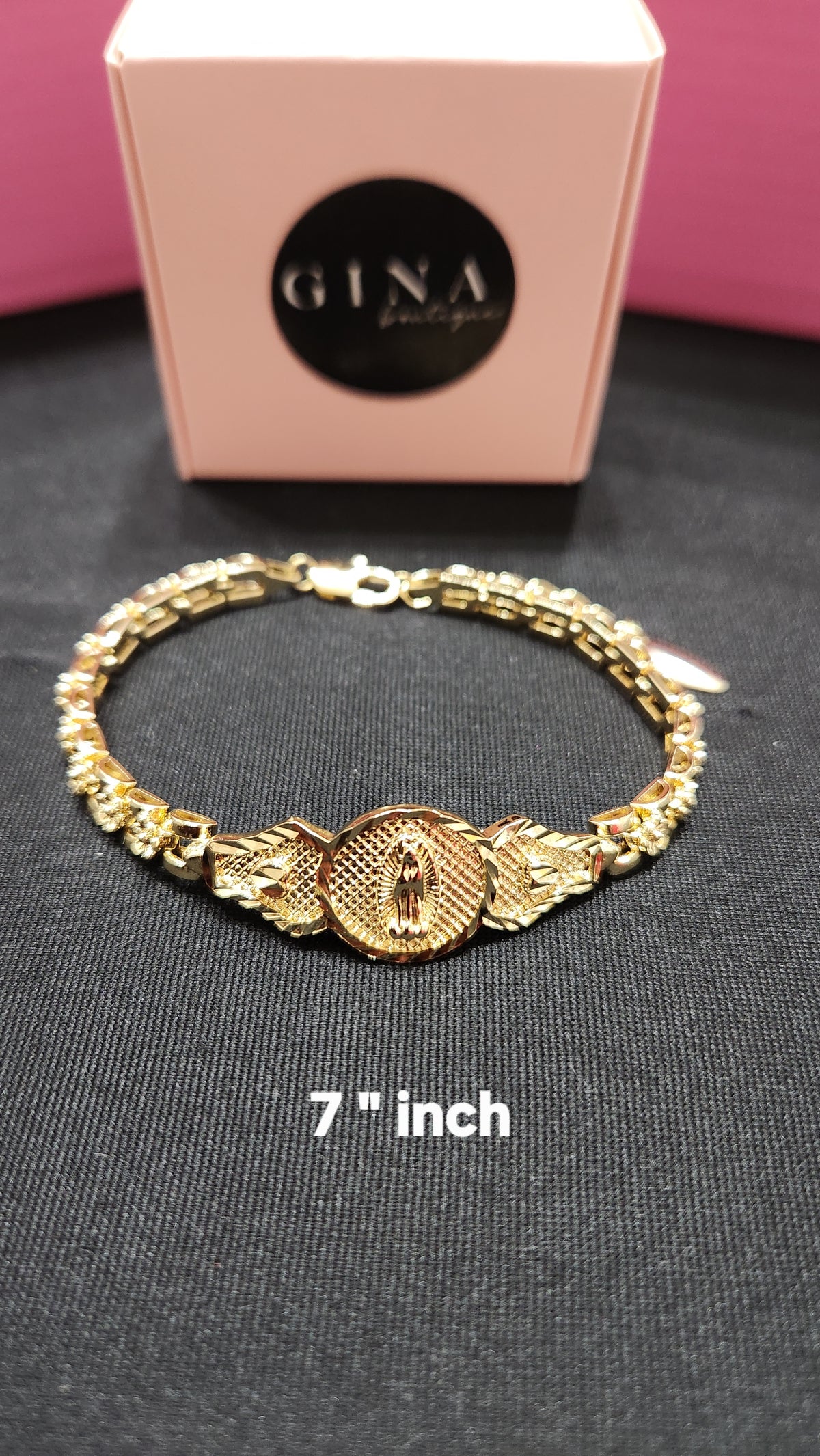 Premuim Flower Style Virgen de Guadalupe Bracelet