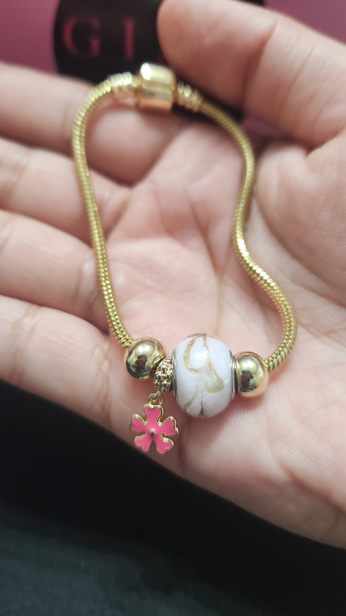 Pandora Pink Flower Bracelet
