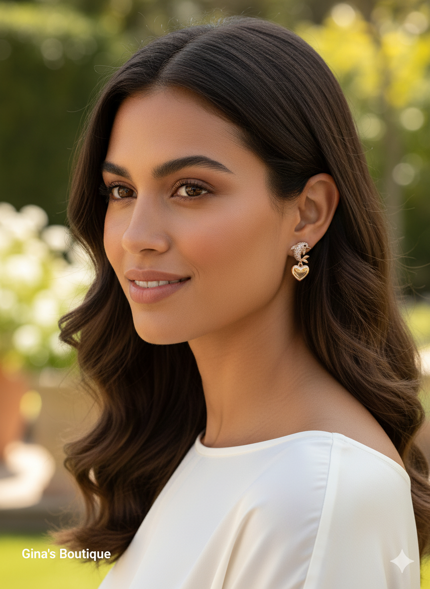 Aretes Delfin Oro Rosado