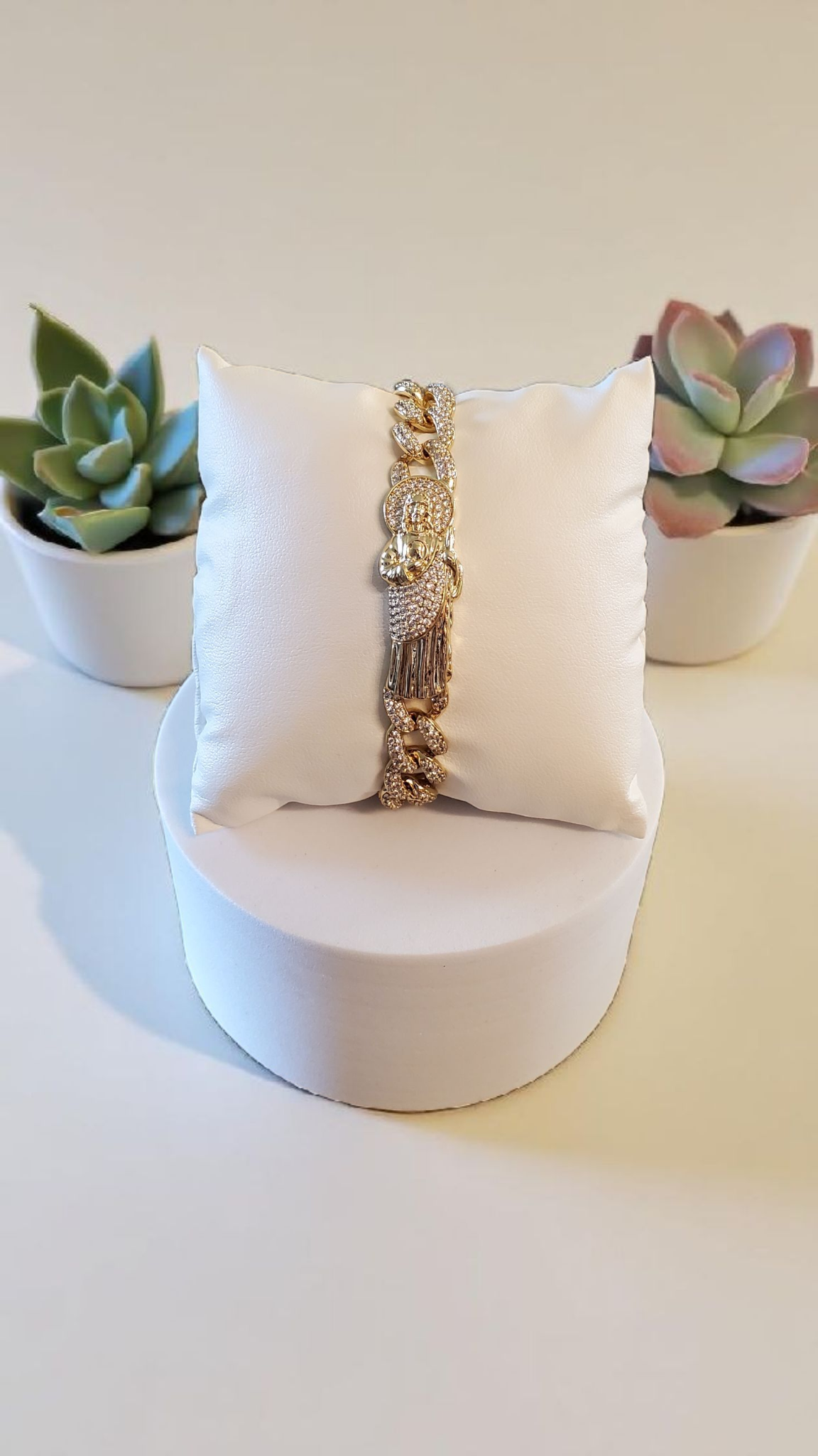 Rhinestone Saint Jude Bracelet
