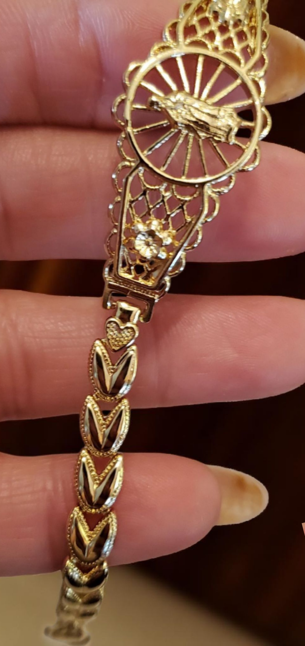 Flower Style Virgen de Guadalupe Bracelet