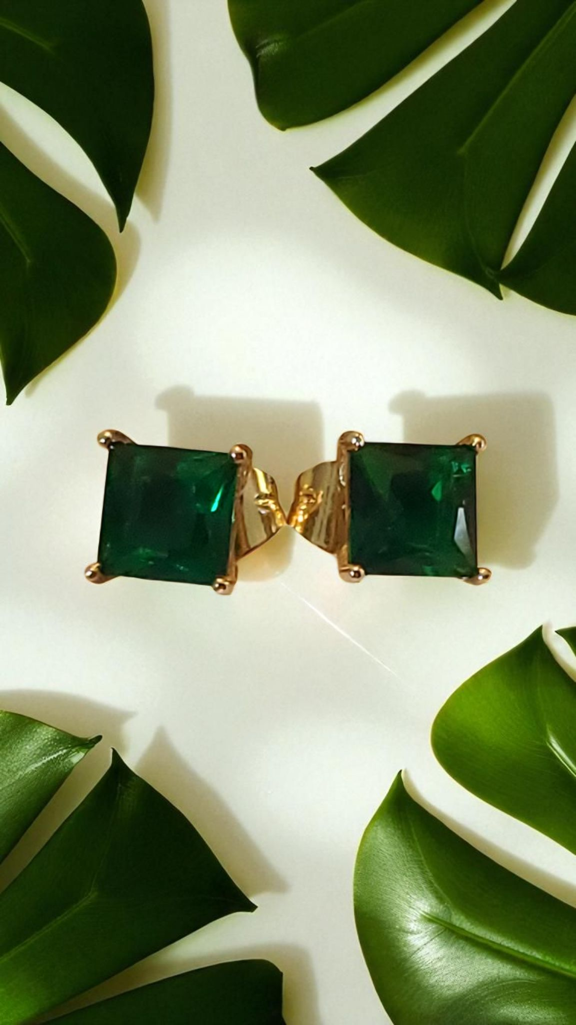 Mini Square Zircon Earrings