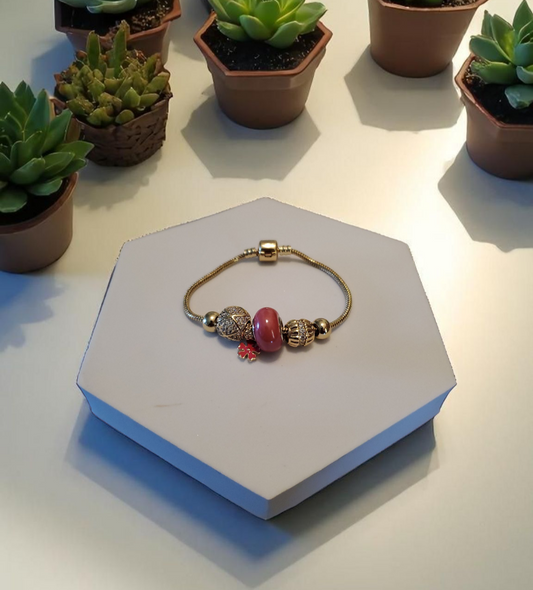 Pandora Brasalete en Color Rosa