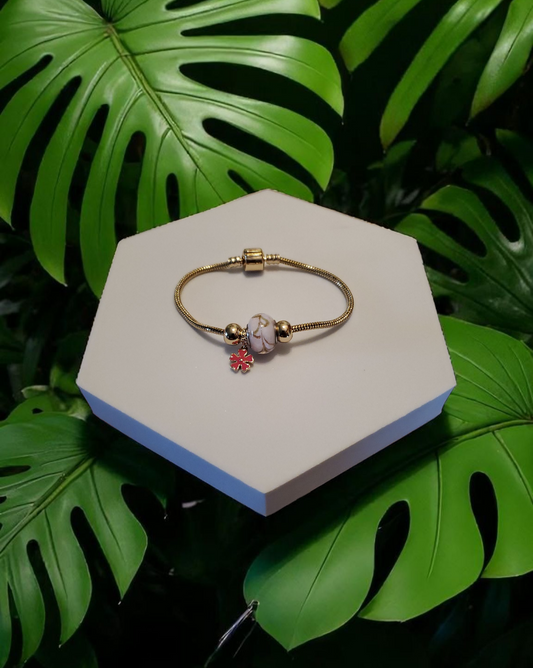 Pandora Pink Flower Bracelet