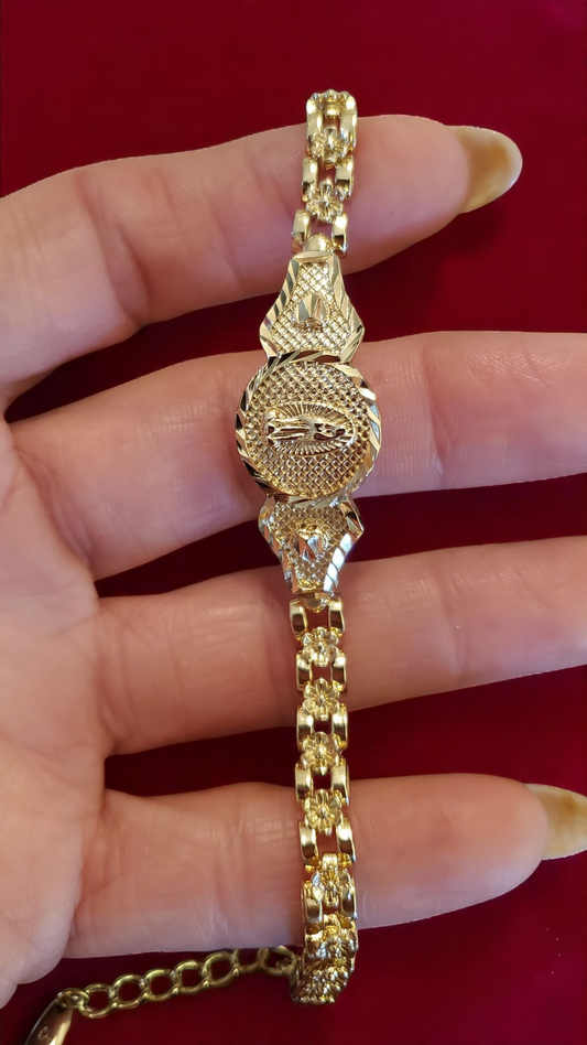 Premuim Flower Style Virgen de Guadalupe Bracelet