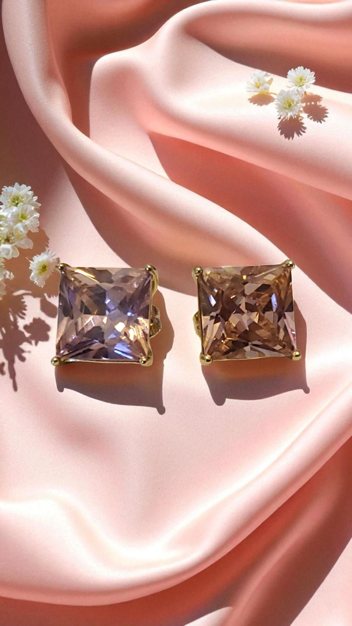 Square Zircon Earrings