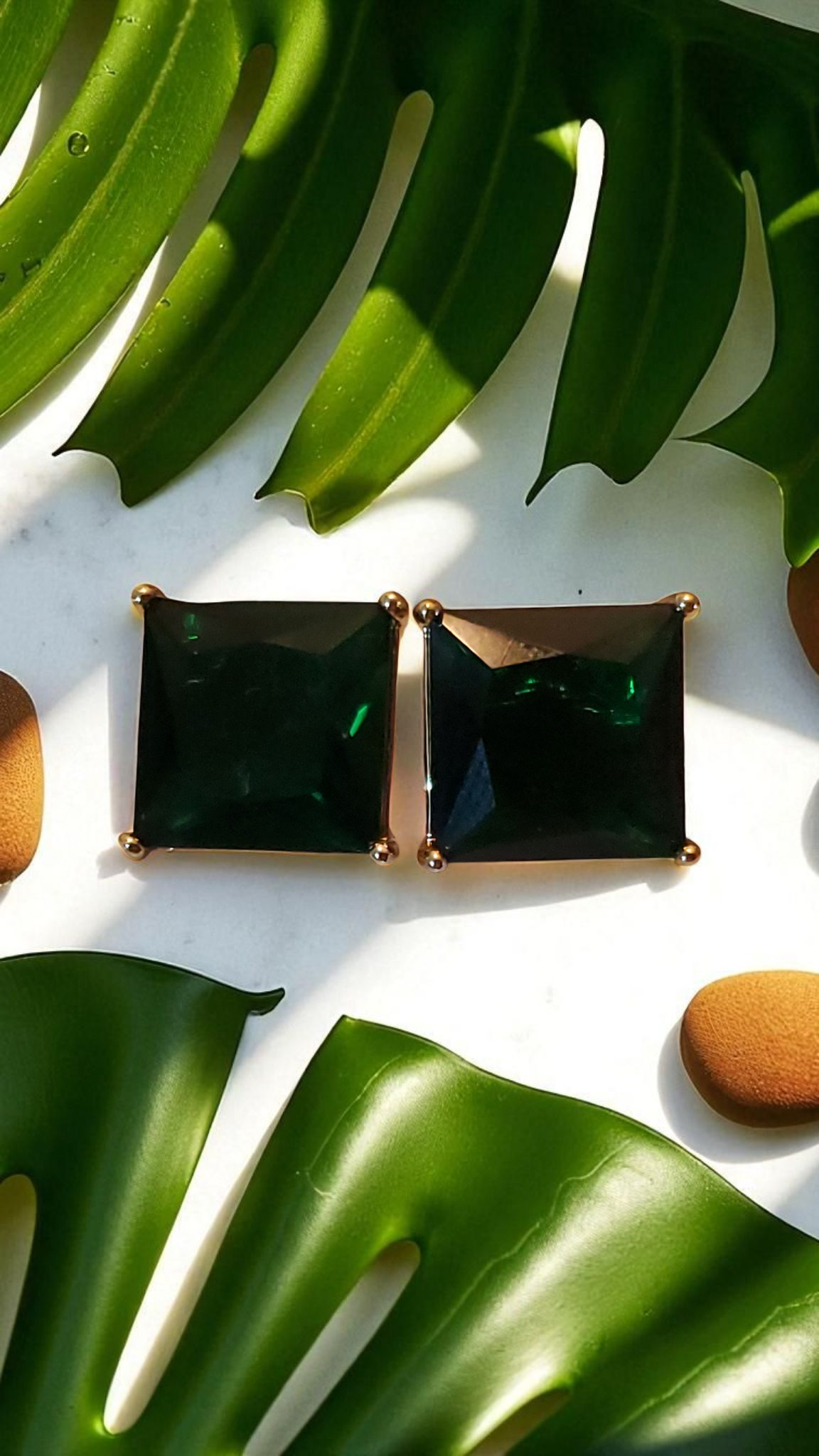 Square Zircon Earrings