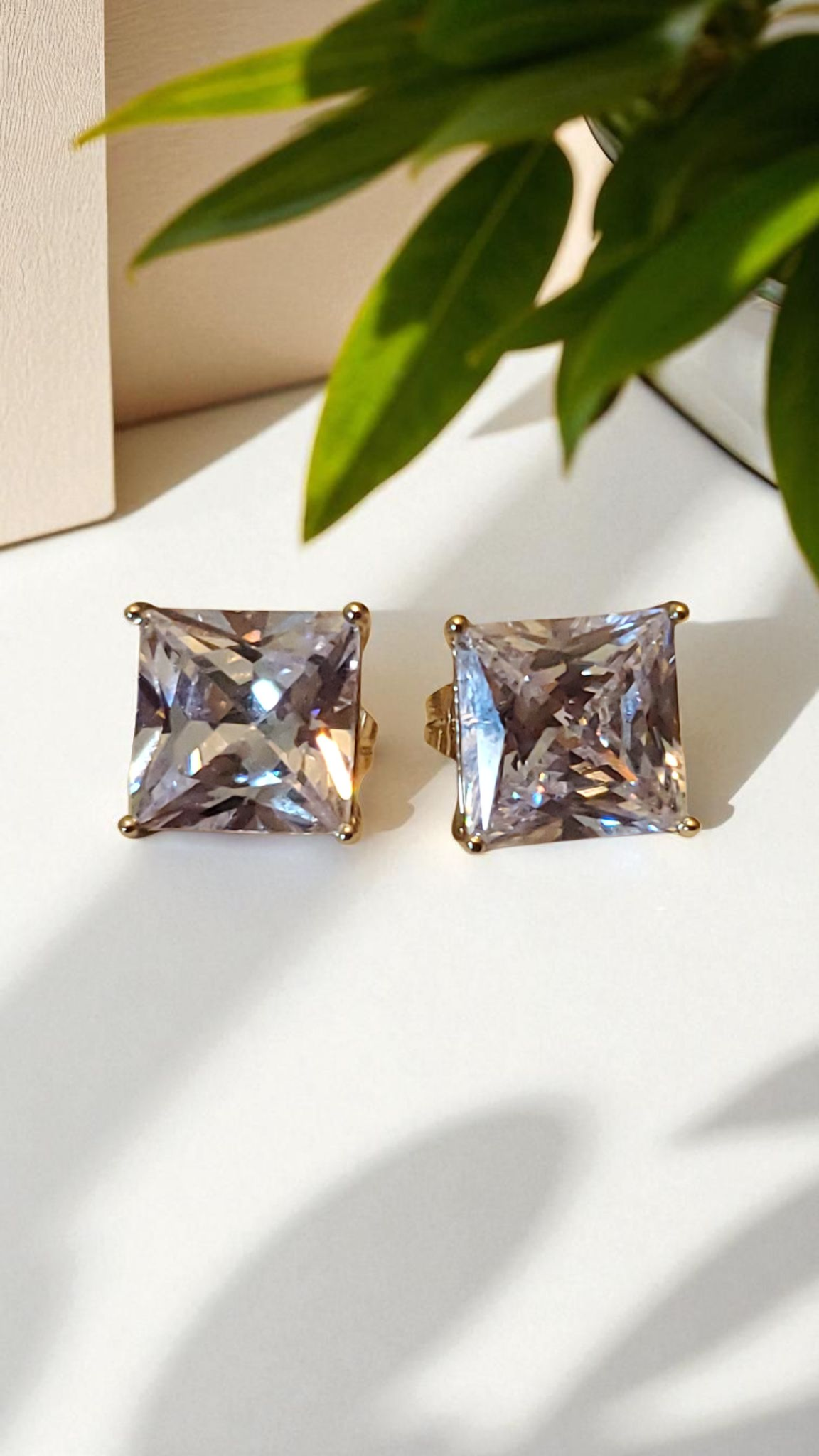 Square Zircon Earrings