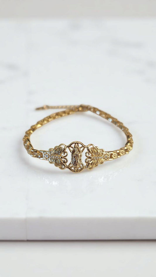Butterfly Style Virgen de Guadalupe Bracelet