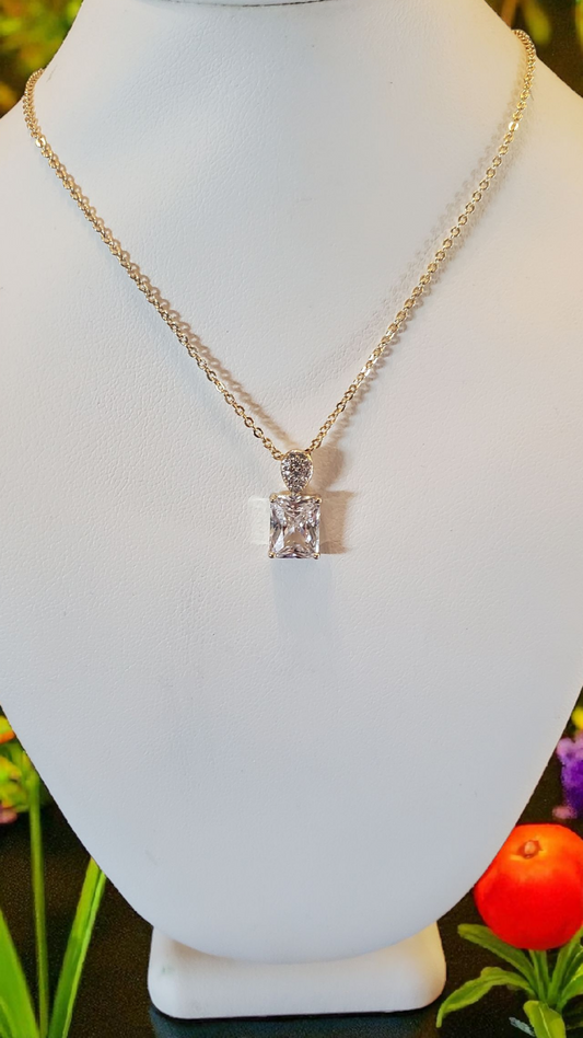 Colgante con Diamante estilo Princesa